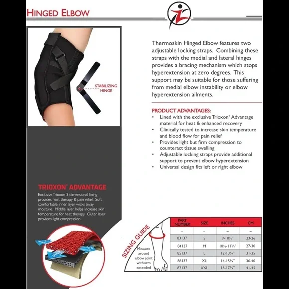 Thermoskin Hinged Elbow Support Size Medium